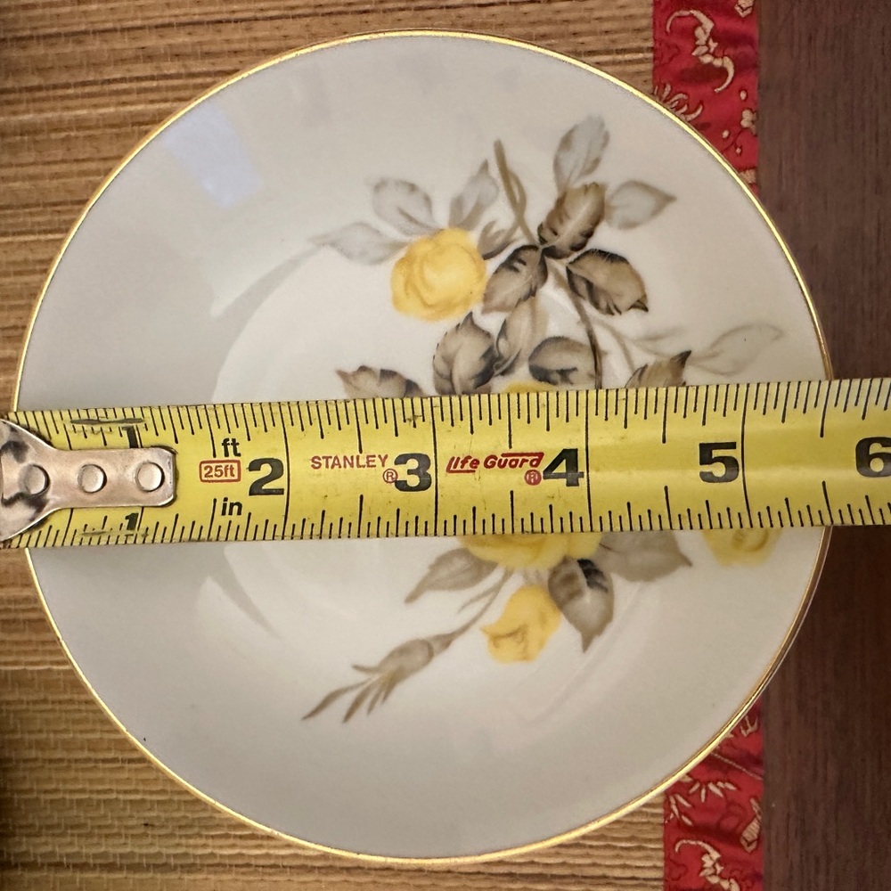 Cotillion by Sango Japan Yellow Rose Gold Trim Fine China 6-Piece 1950 - Picture 8 of 11